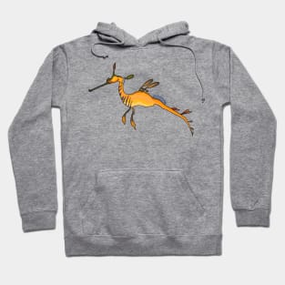 Weedy seadragon cartoon illustration Hoodie